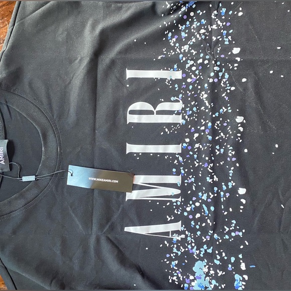 AMIRI Black T-Shirt with White Logo - Picture 4 of 5